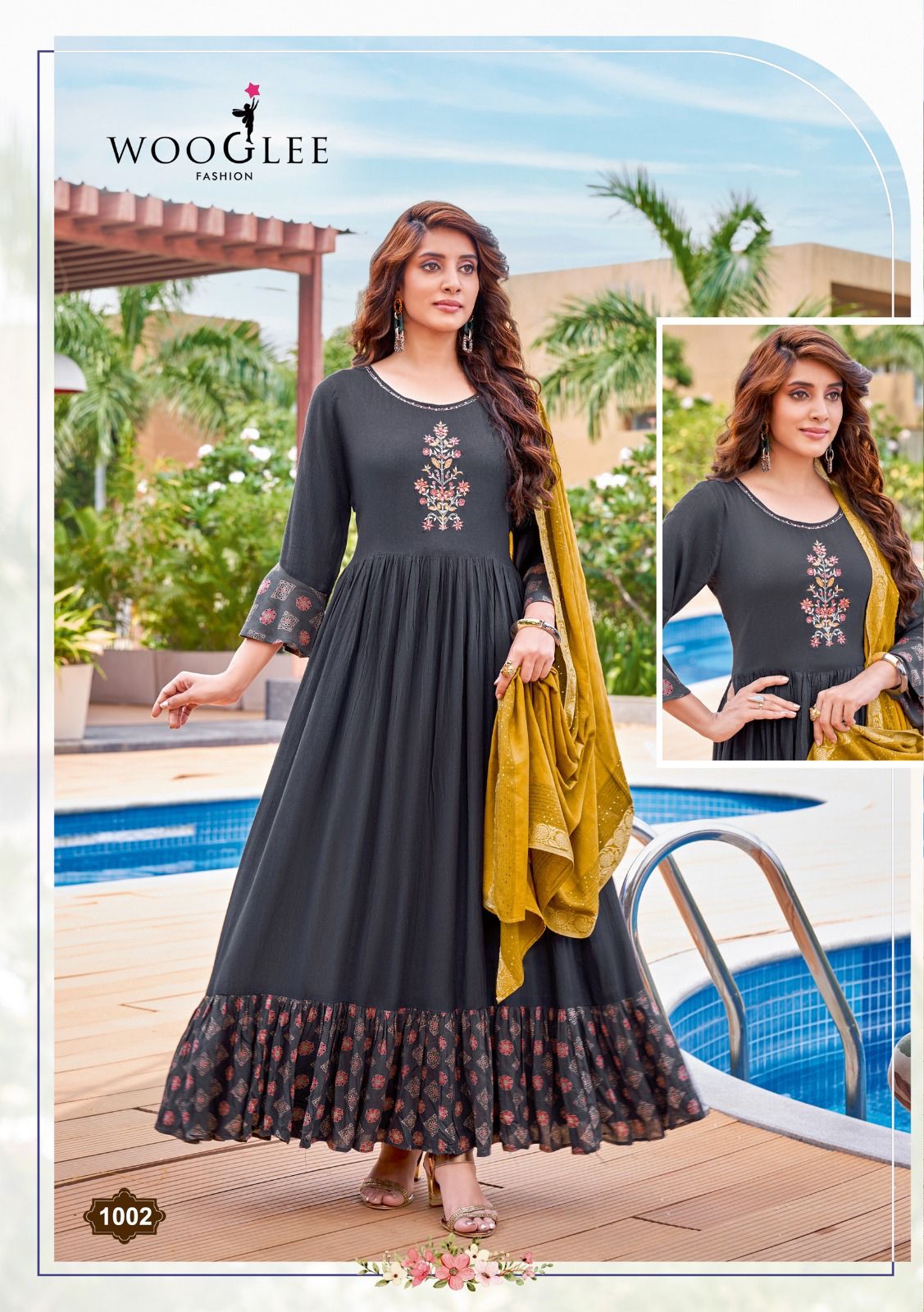 Wooglee Aaradhya Wholesale Anarkali Long Kurti With Dupatta